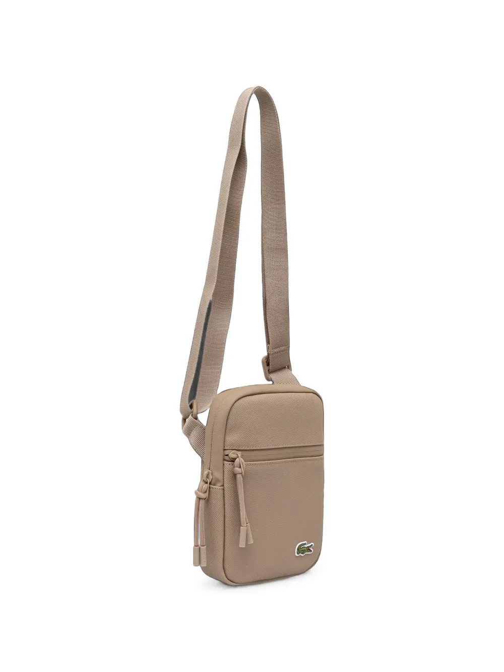 Lacoste Kleine Lcst Slimline schoudertas met sluiting Bruin