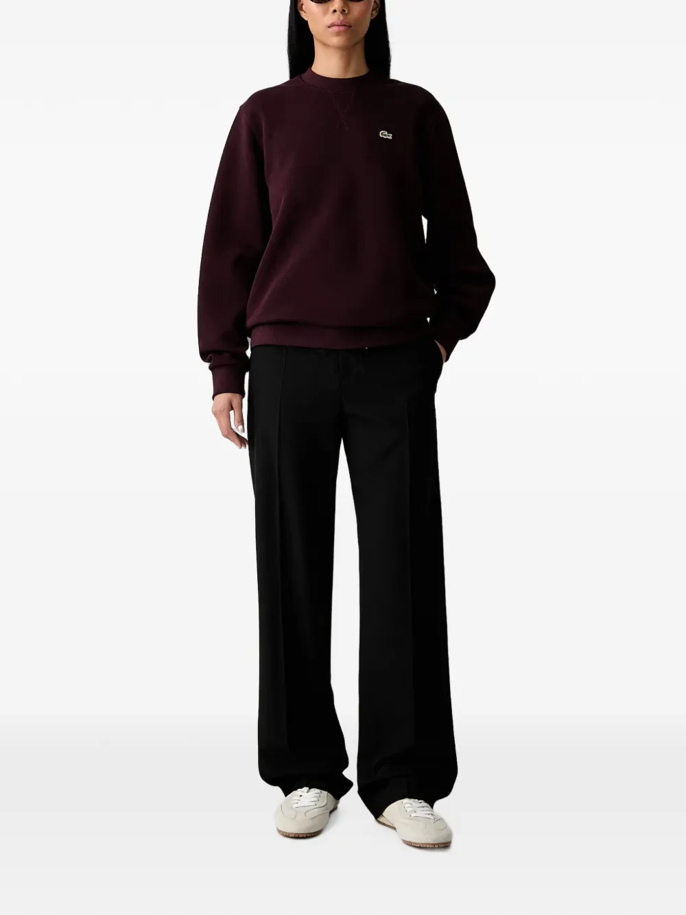 Lacoste Sweater met logopatch Rood