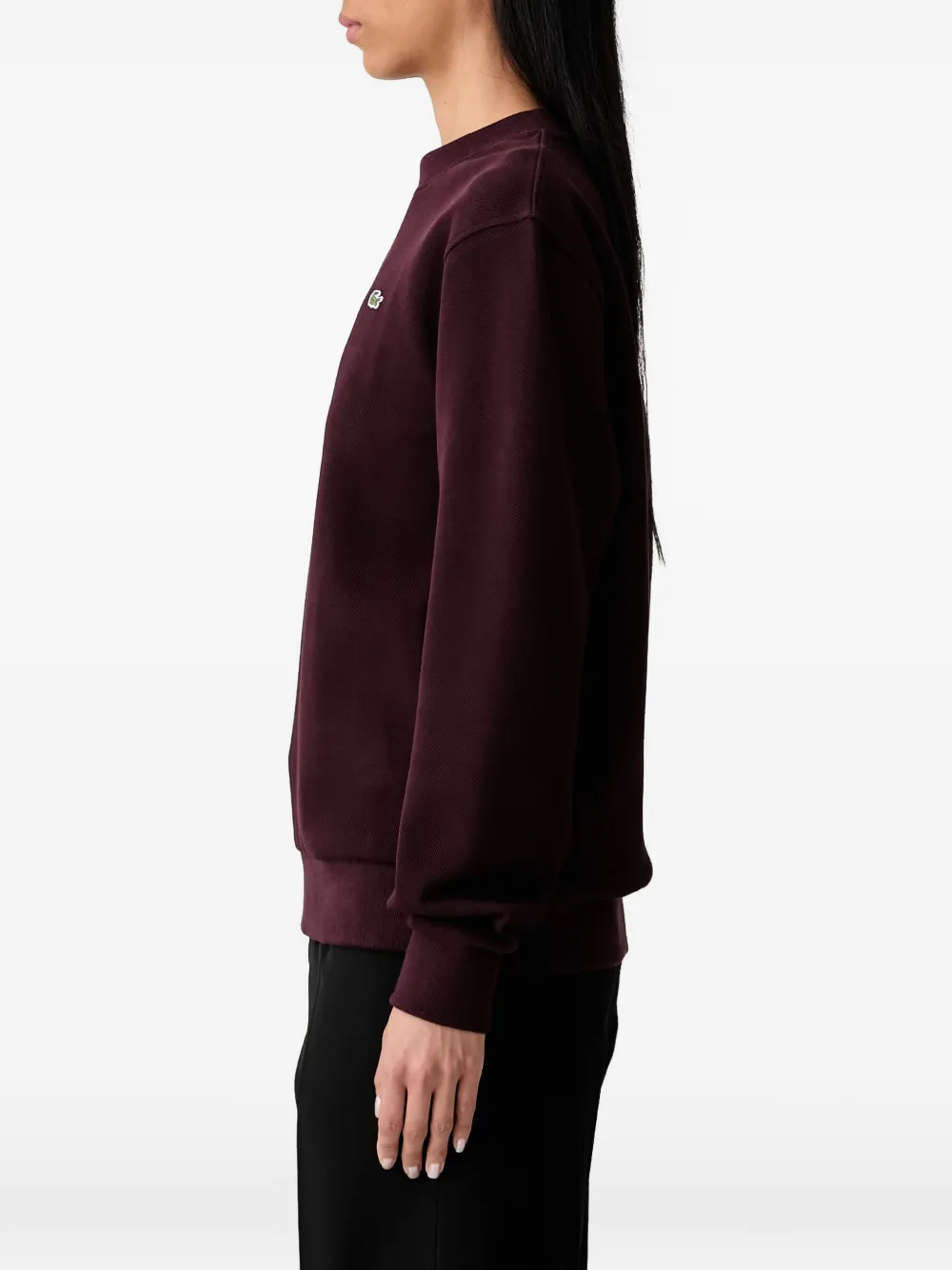 Lacoste Sweater met logopatch Rood
