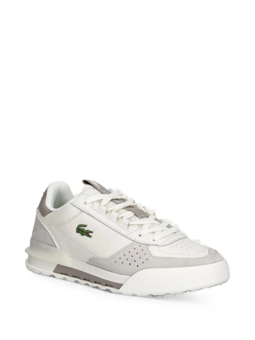 Lacoste perforated panelled sneakers Wit