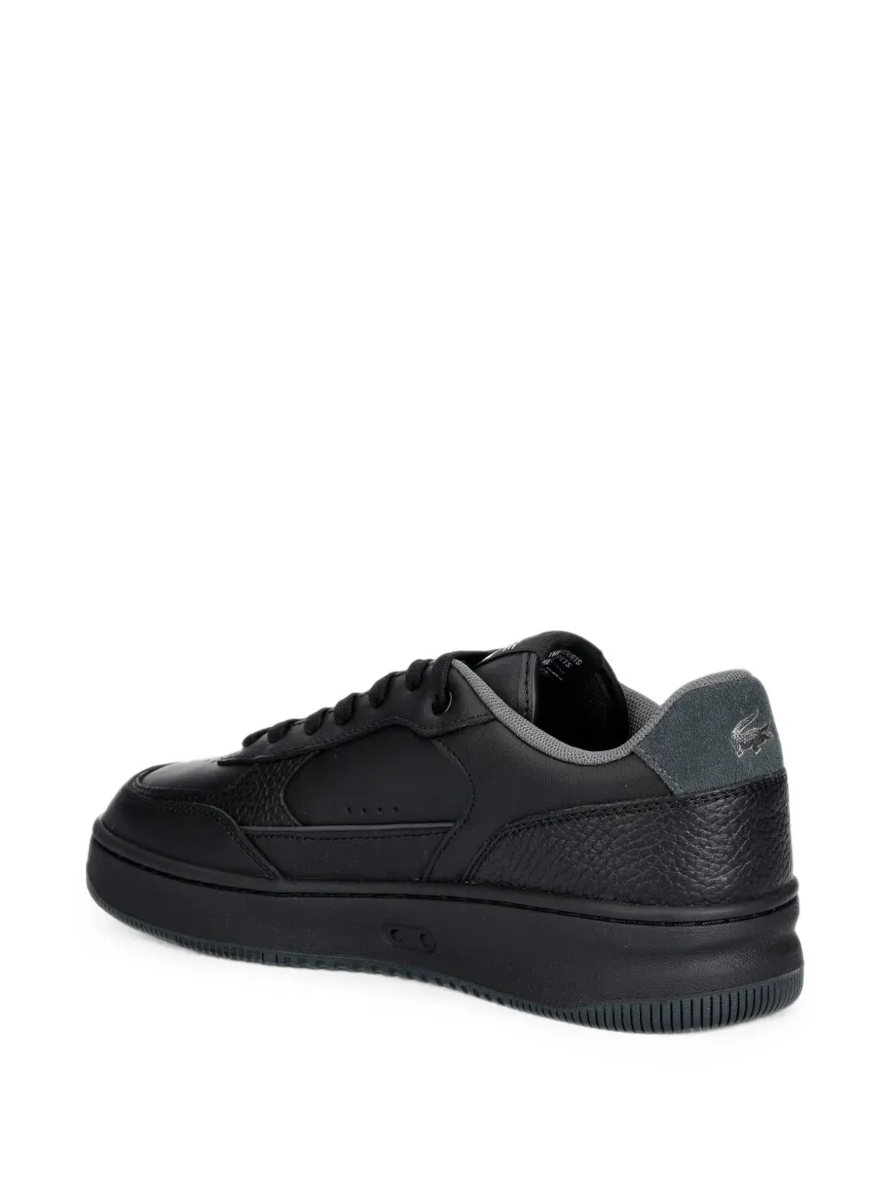 Lacoste logo-plaque panelled sneakers Zwart