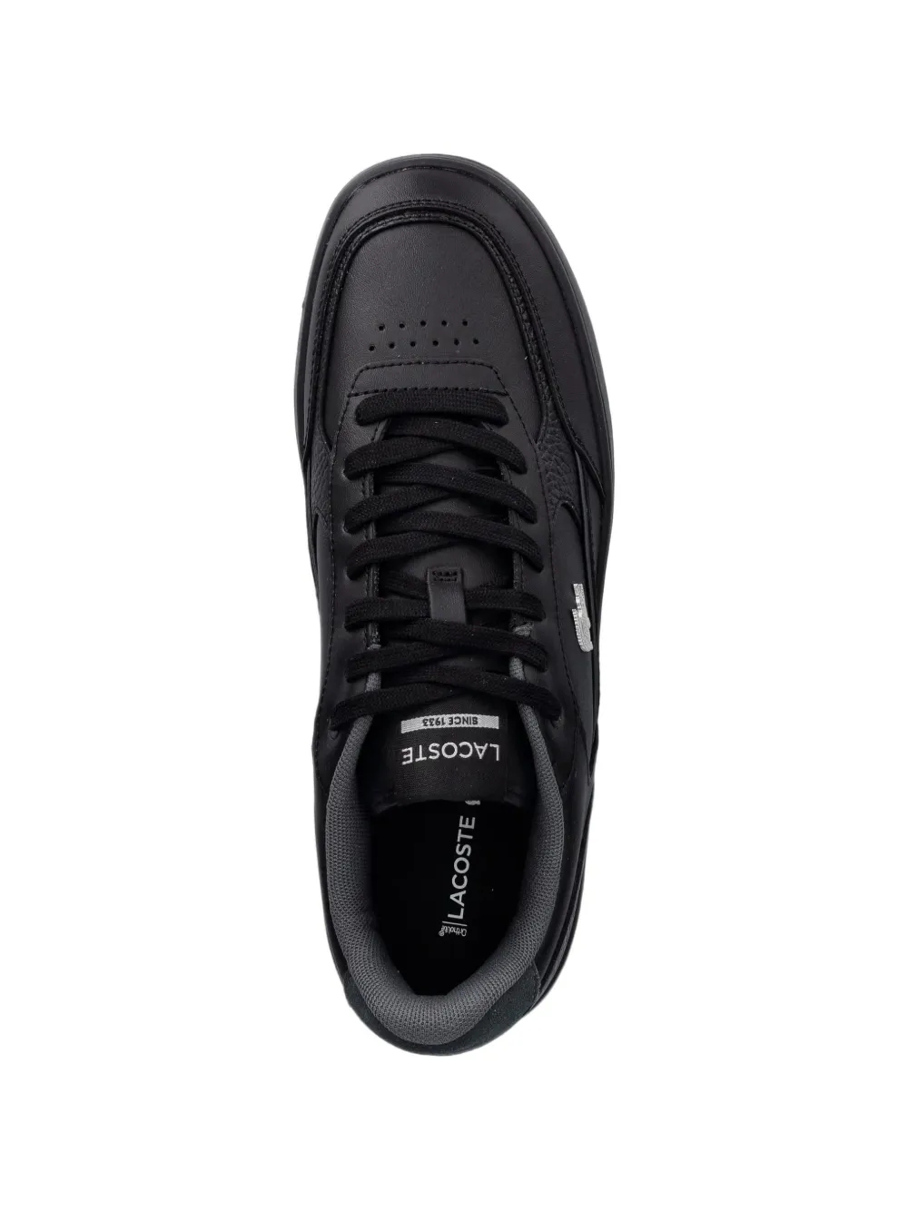Lacoste logo-plaque panelled sneakers Zwart