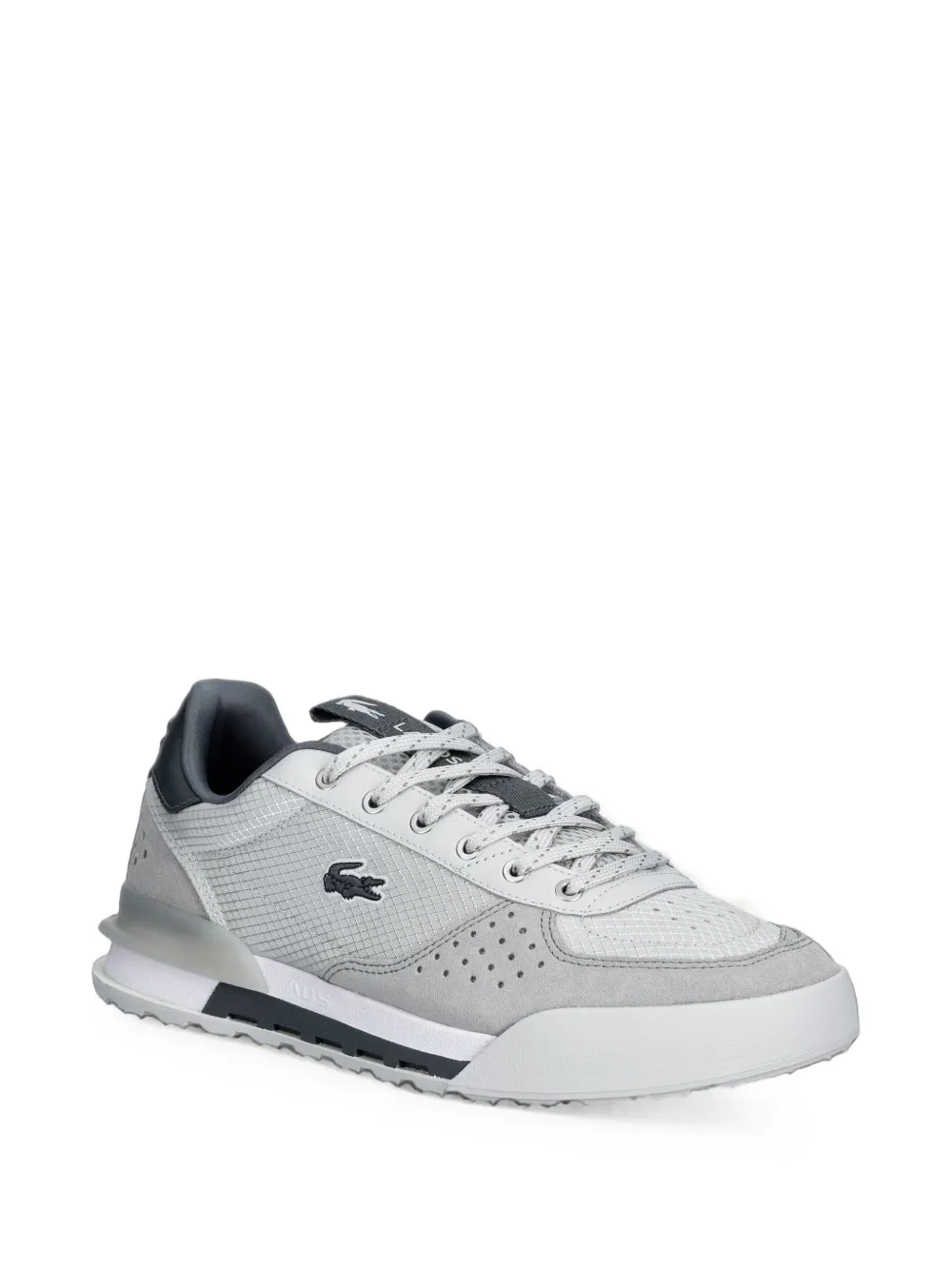 Lacoste Slam Break logo-patch panelled sneakers Grijs