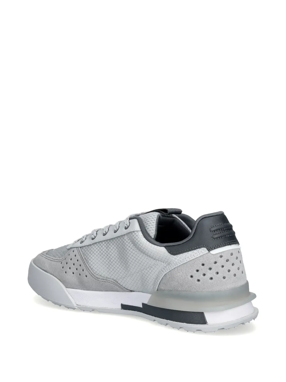 Lacoste Slam Break logo-patch panelled sneakers Grijs