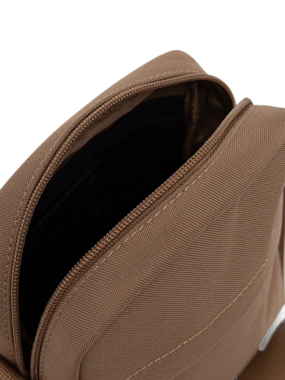 Lacoste Neocroc heuptas met logo-patch en ritssluiting Bruin