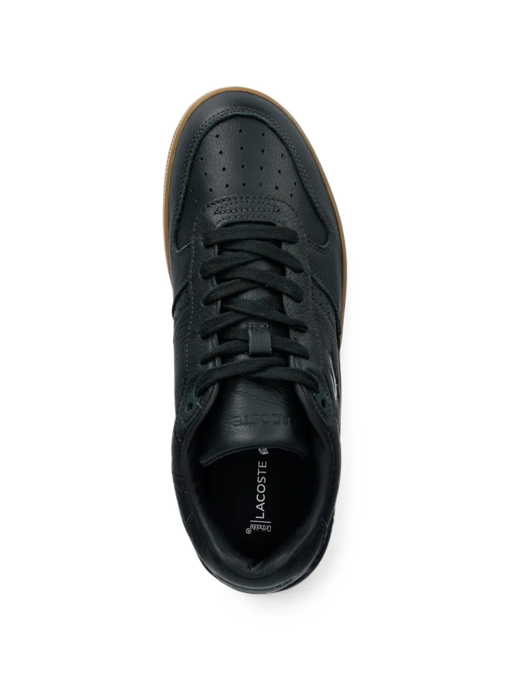 Lacoste T-Clip perforated leather sneakers Groen