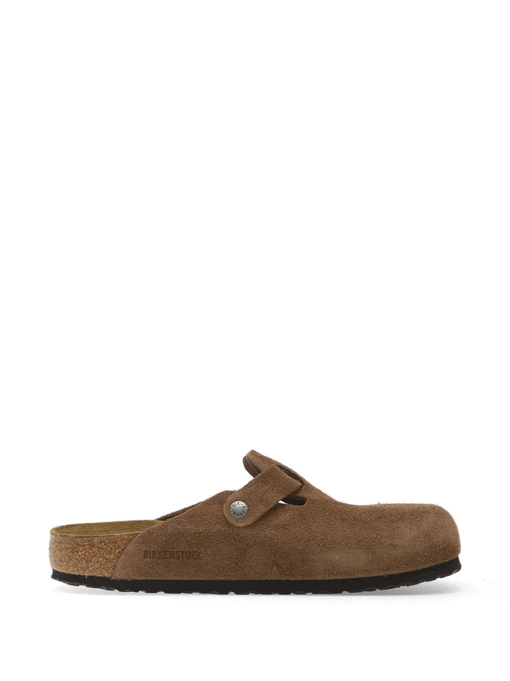 Birkenstock Boston calf suede buckle-fastening mules - Marrone