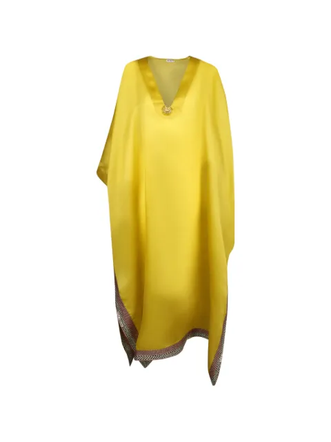 Vlisco Dialogues Energetic sun-motif V-neck maxi dress