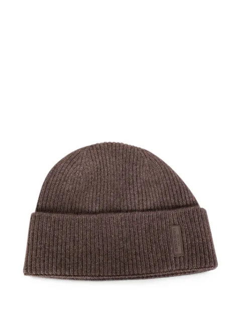 Giorgio Armani ribbed-knit cashmere beanie hat
