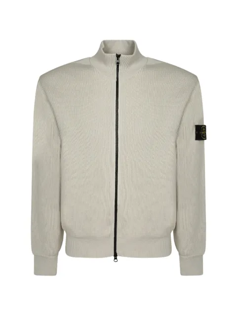 Stone Island 5100126 ribbed soft organic-cotton regular-fit zip-up jumper