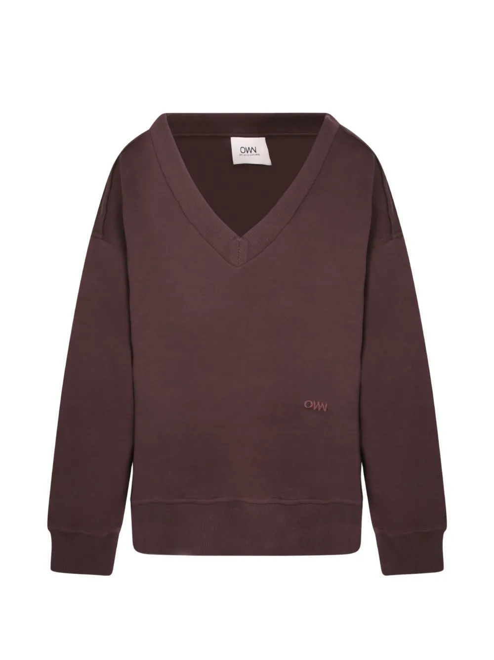 OWN V-neck logo-embroidered sweater