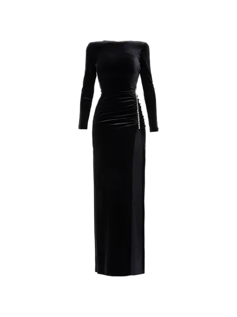 NISSA crystal-embellished ruched dress
