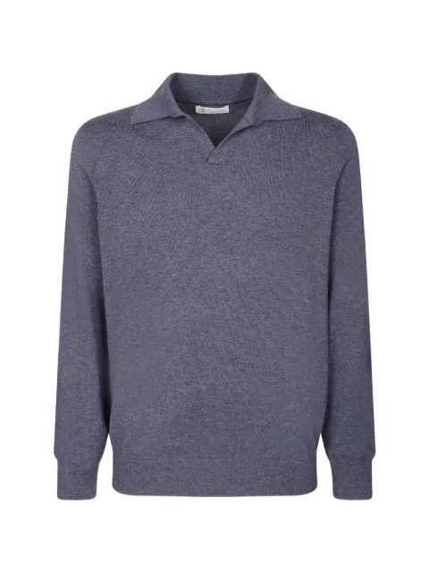 Brunello Cucinelli spread-collar knitted sweater