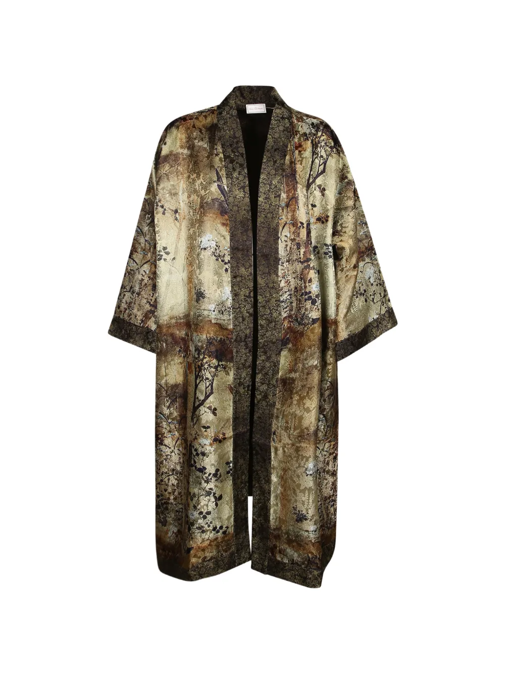 Pierre-Louis Mascia floral-jacquard open-front coat