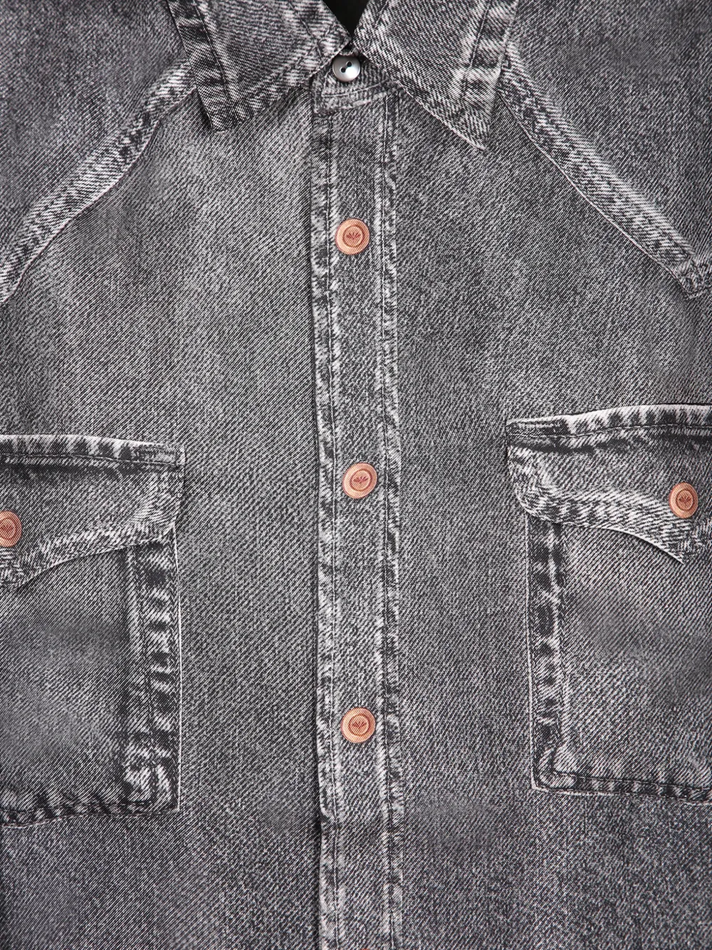 Pierre-Louis Mascia Aloe denim overhemd in westernstijl Grijs