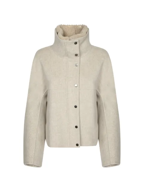 Brunello Cucinelli shearling-lined high-neck jacket