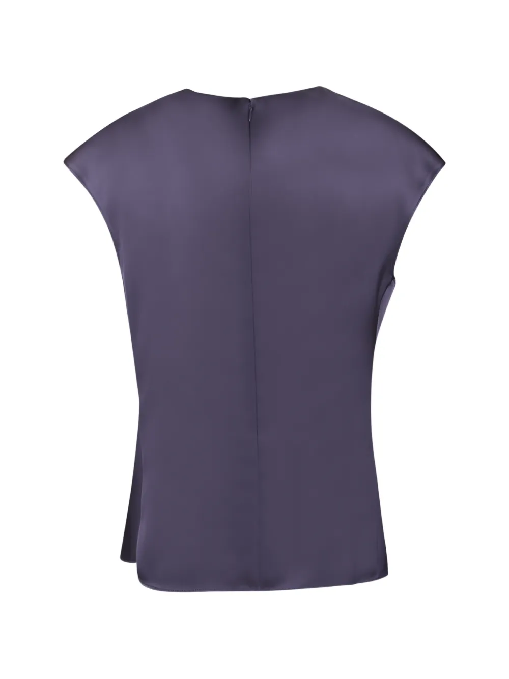 Emporio Armani Geplooide satijnen top Paars