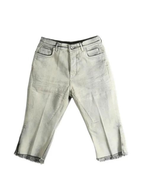 Rick Owens Bolan cropped frayed-hem jeans