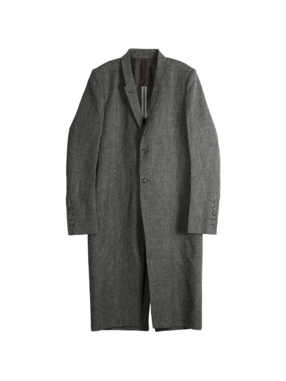 Rick Owens Cappotto monopetto Concordian in lana - Grigio