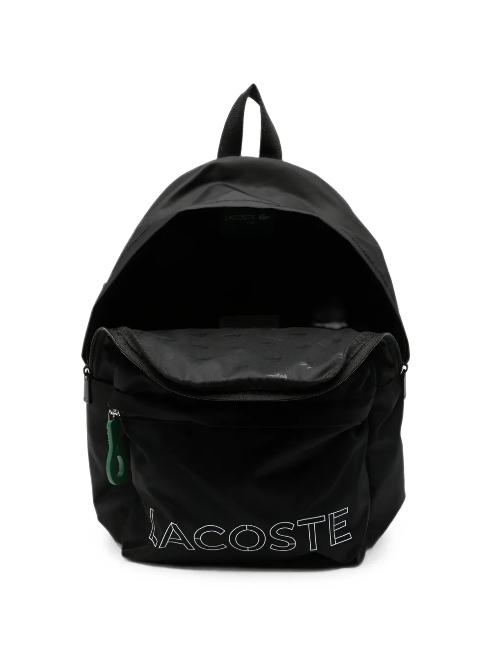Lacoste Kids Rugzak met logoprint Zwart