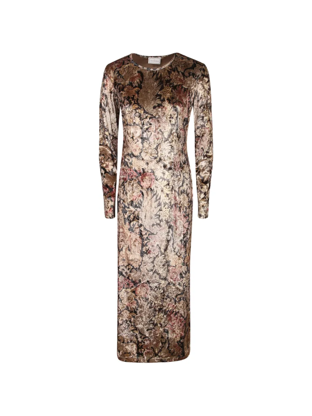 Pierre-Louis Mascia floral-print velvet maxi dress