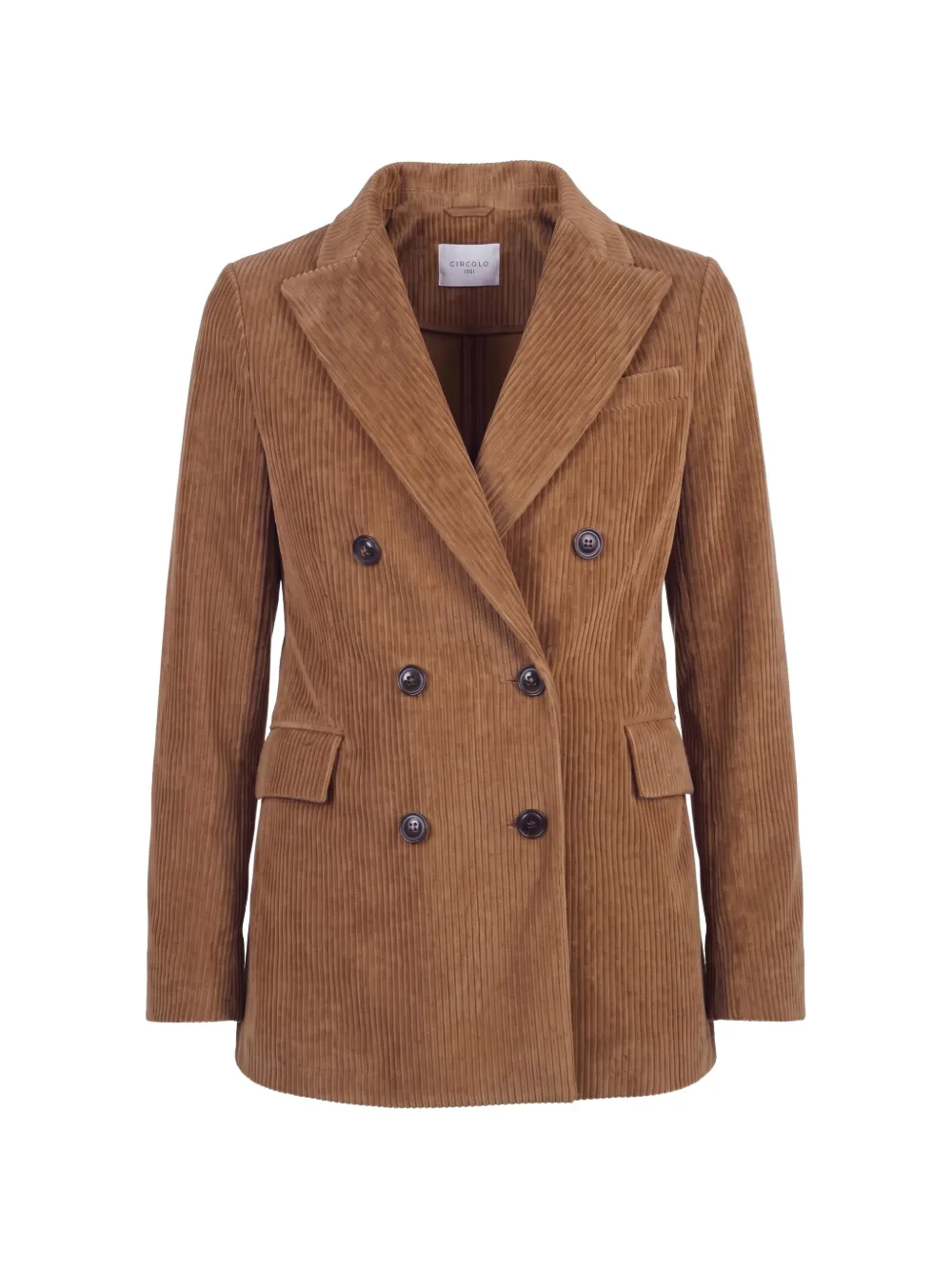 Circolo 1901 double-breasted corduroy blazer Bruin