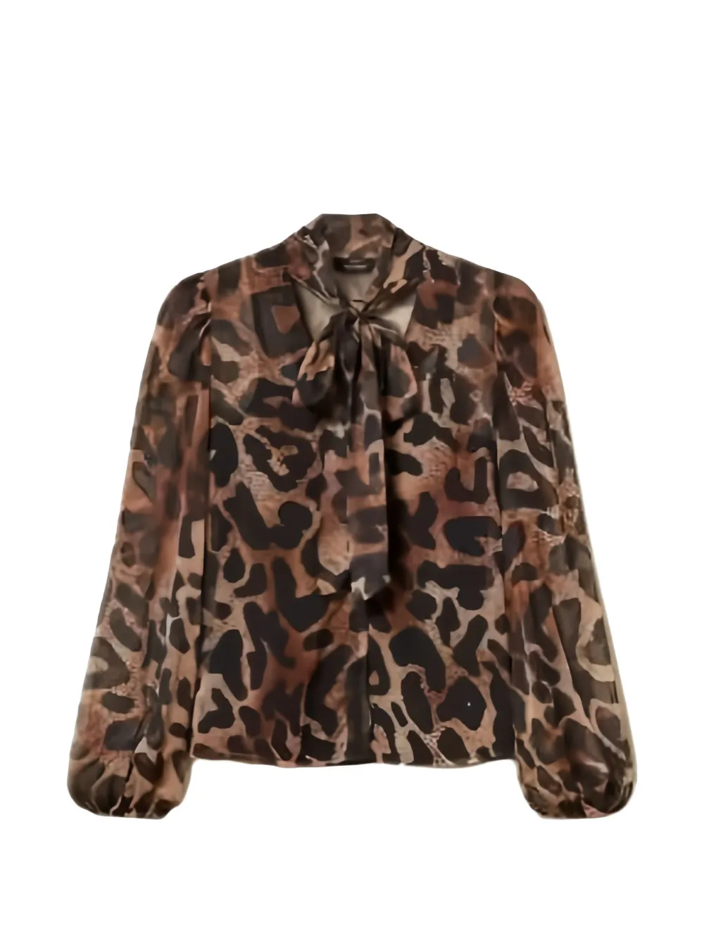 TWINSET animal print voile shirt - Marrone