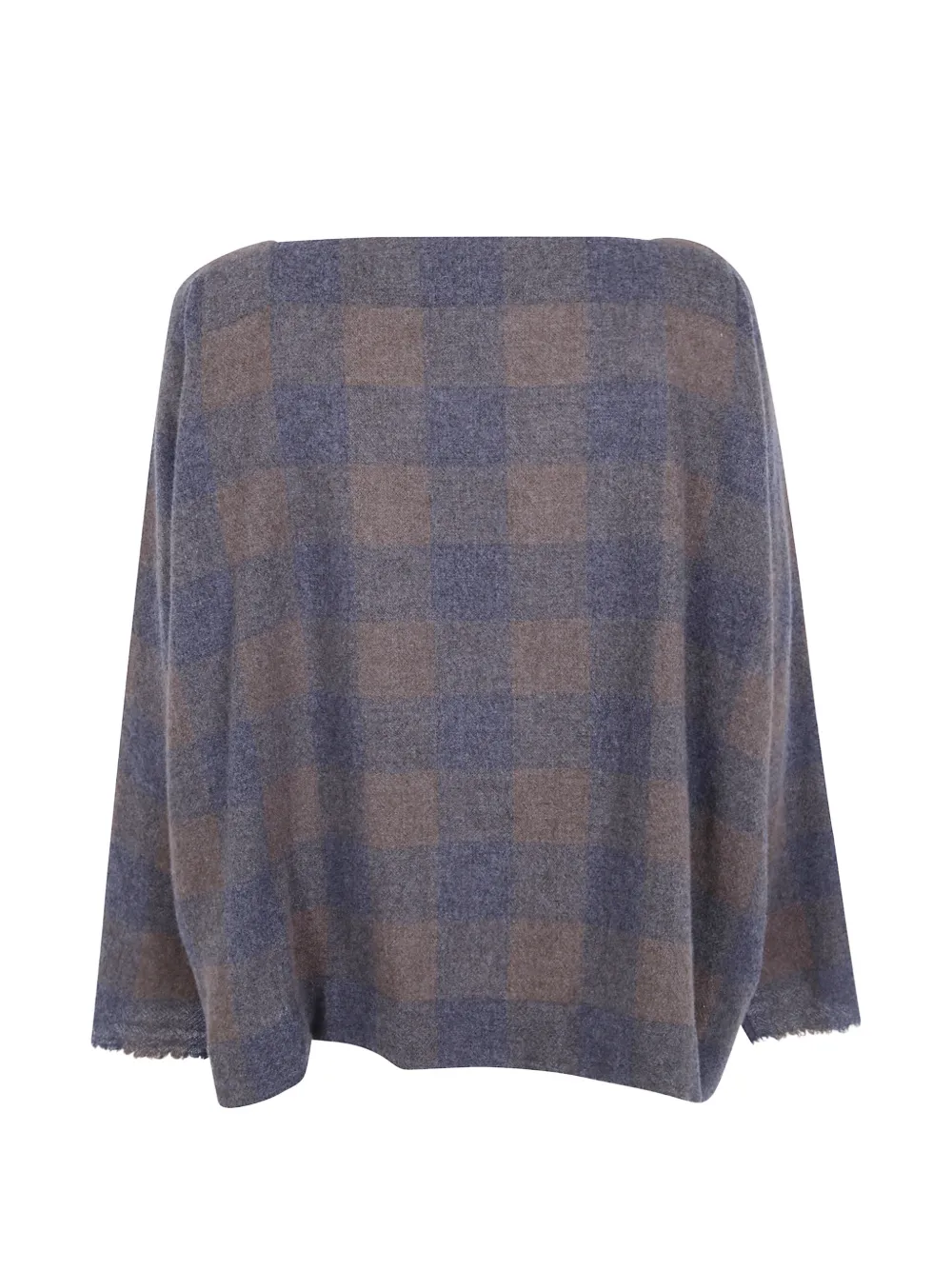 Daniela Gregis check-pattern cashmere sweater Grijs