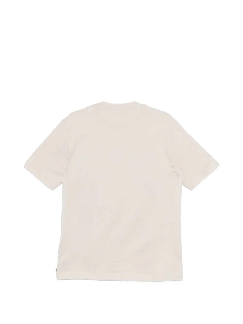 Eleventy T-shirt met geborduurd logo Beige