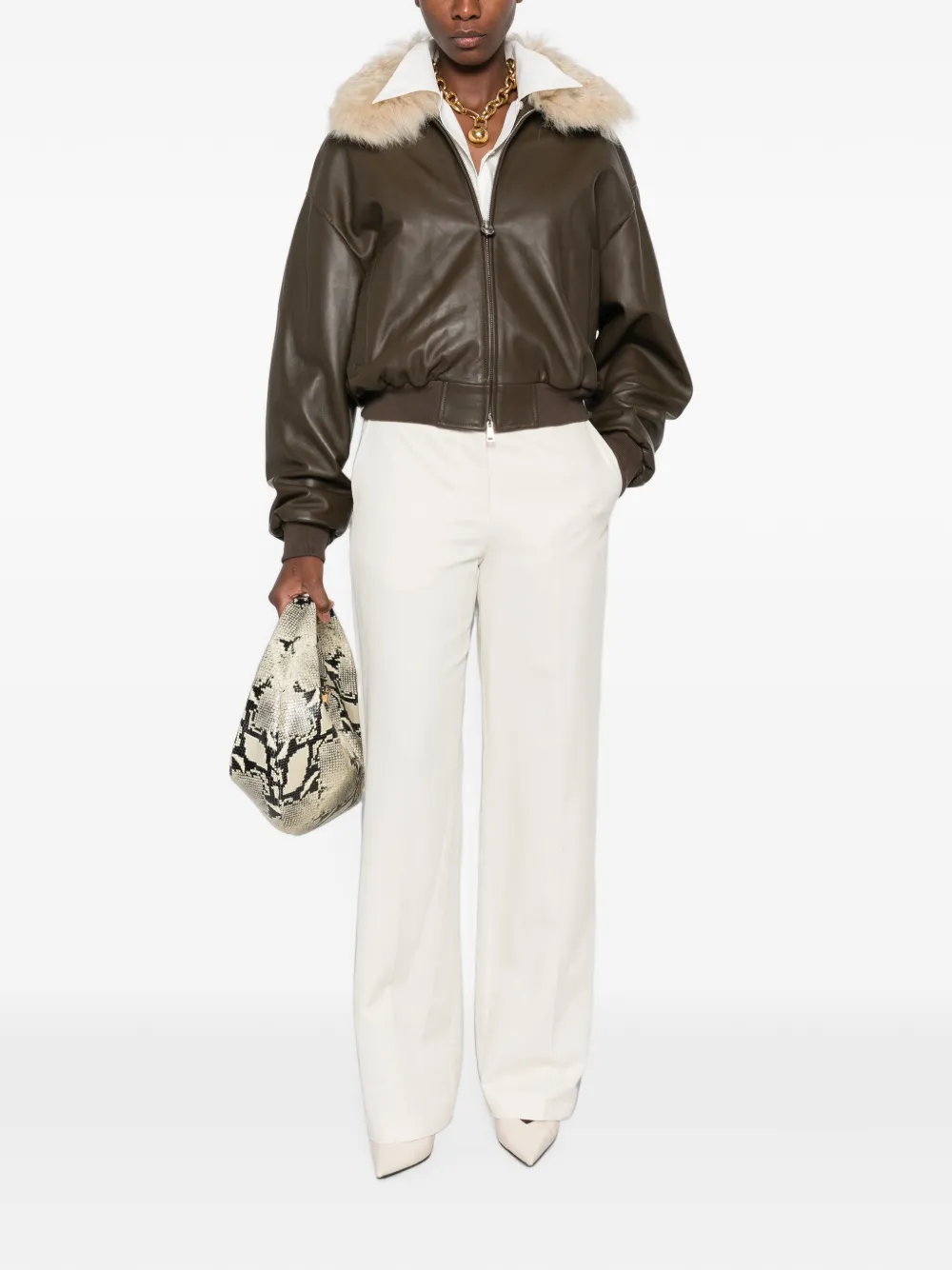 JOSEPH Mitae pantalon van katoen-twill Beige