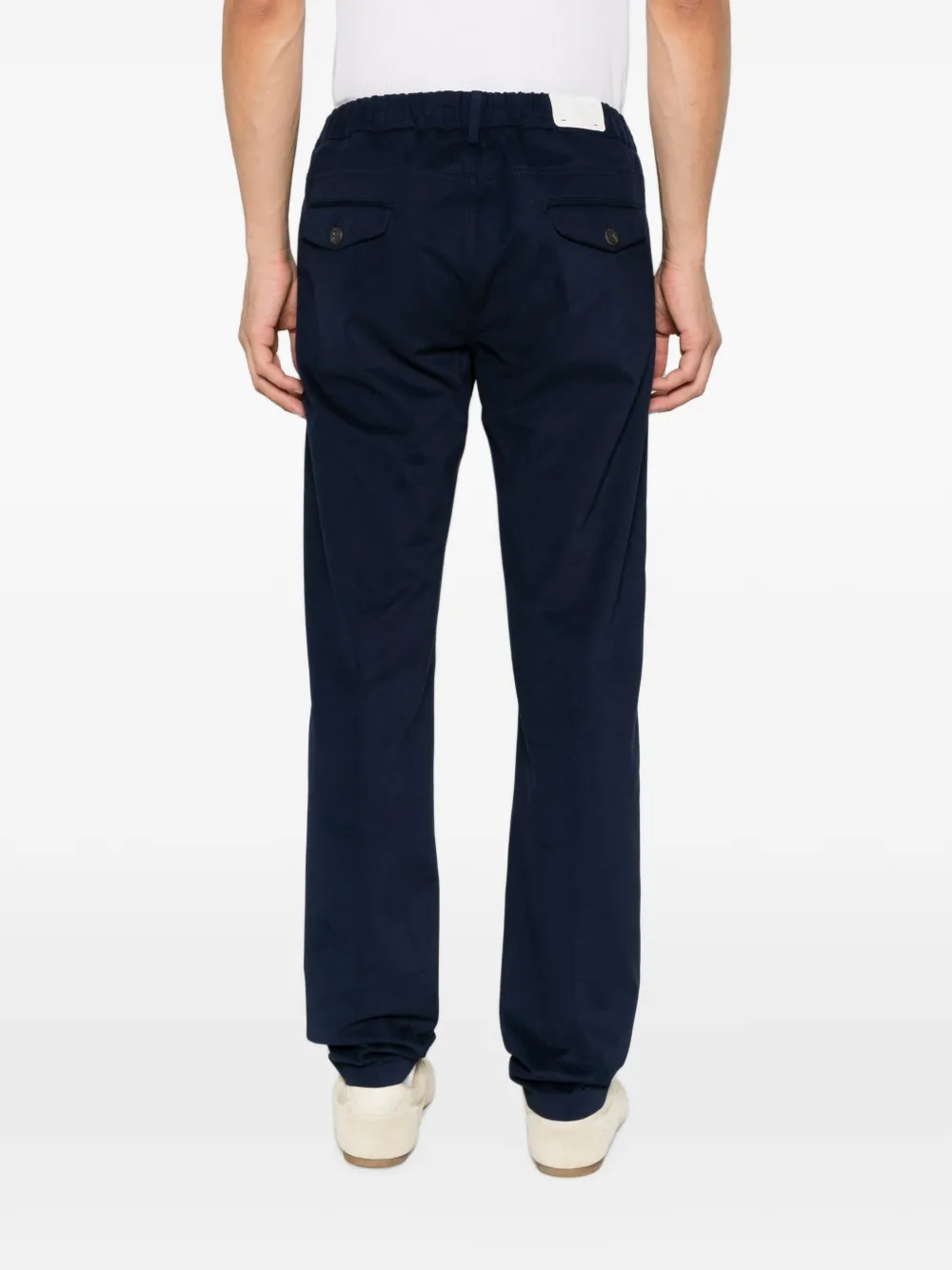 Eleventy Broek met trekkoord Blauw