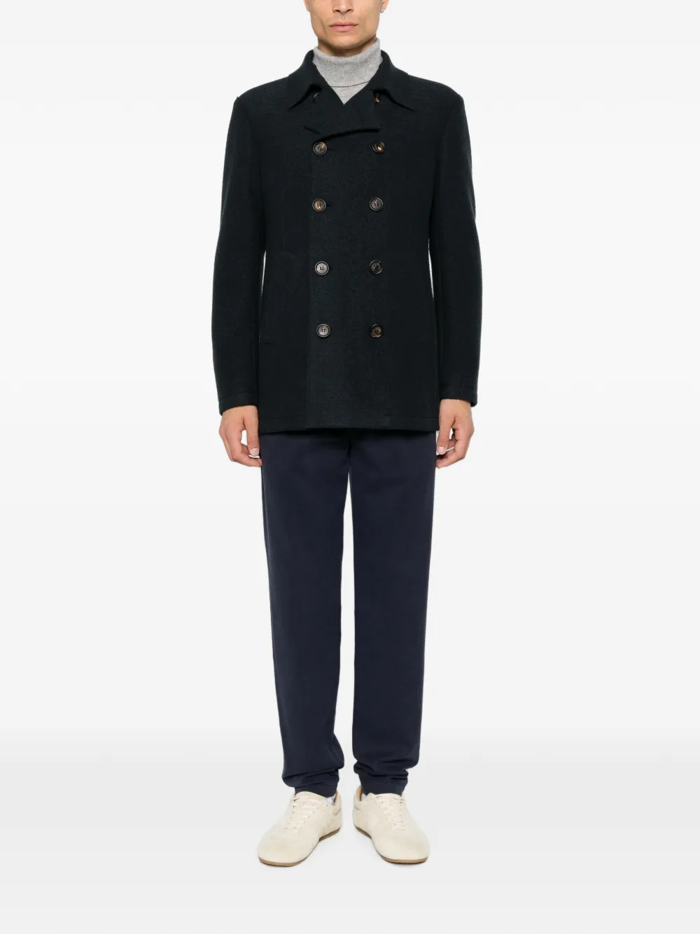 Eleventy drawstring-fastening trousers Blauw