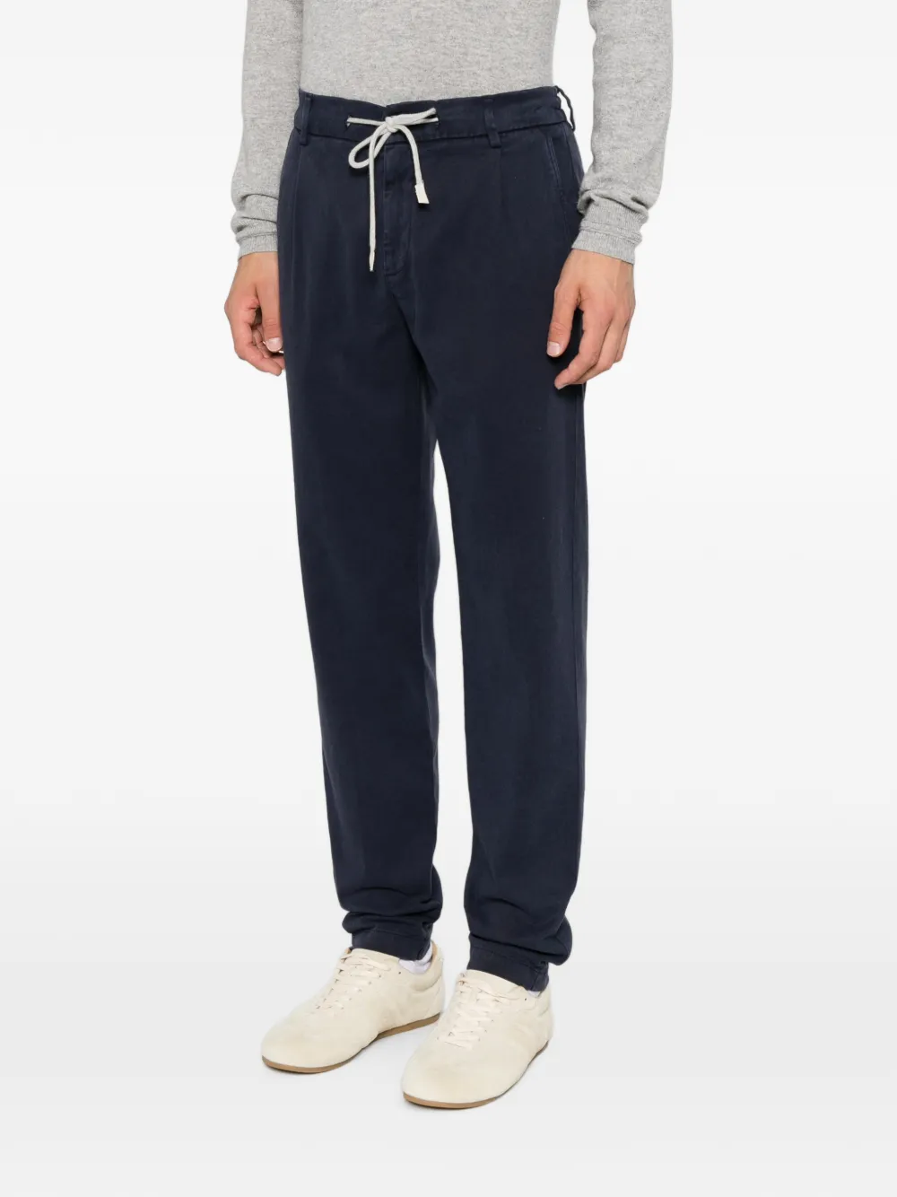 Eleventy drawstring-fastening trousers Blauw
