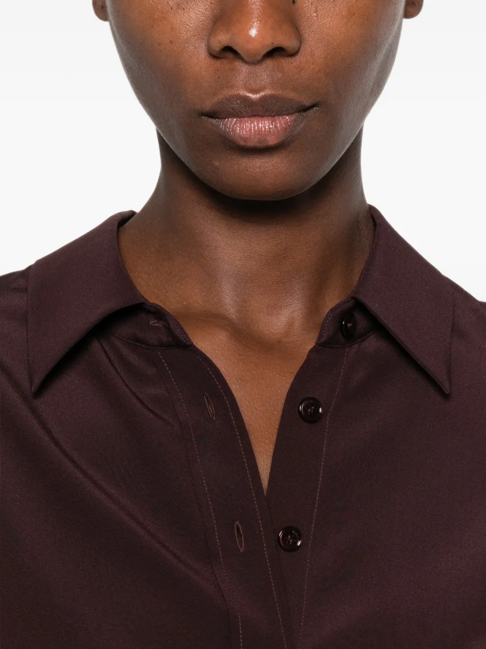 JOSEPH Zijden blouse Bruin