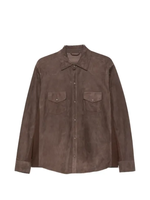 Eleventy suede panelled jacket