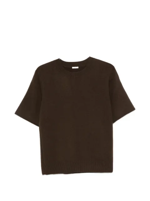JOSEPH ribbed-trim short-sleeve sweater
