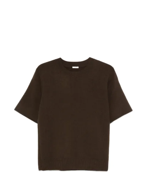 JOSEPH ribbed-trim short-sleeve sweater