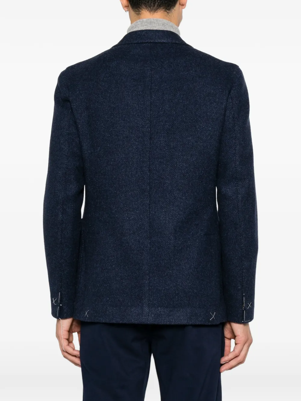 Eleventy Blazer met enkele rij knopen en gekerfde revers Blauw