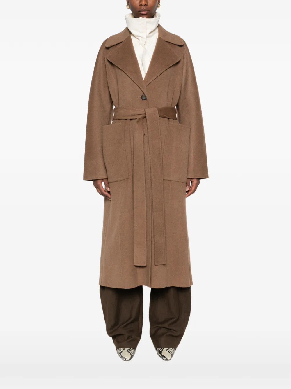 Joseph Spencer Belted Coat In 브라운