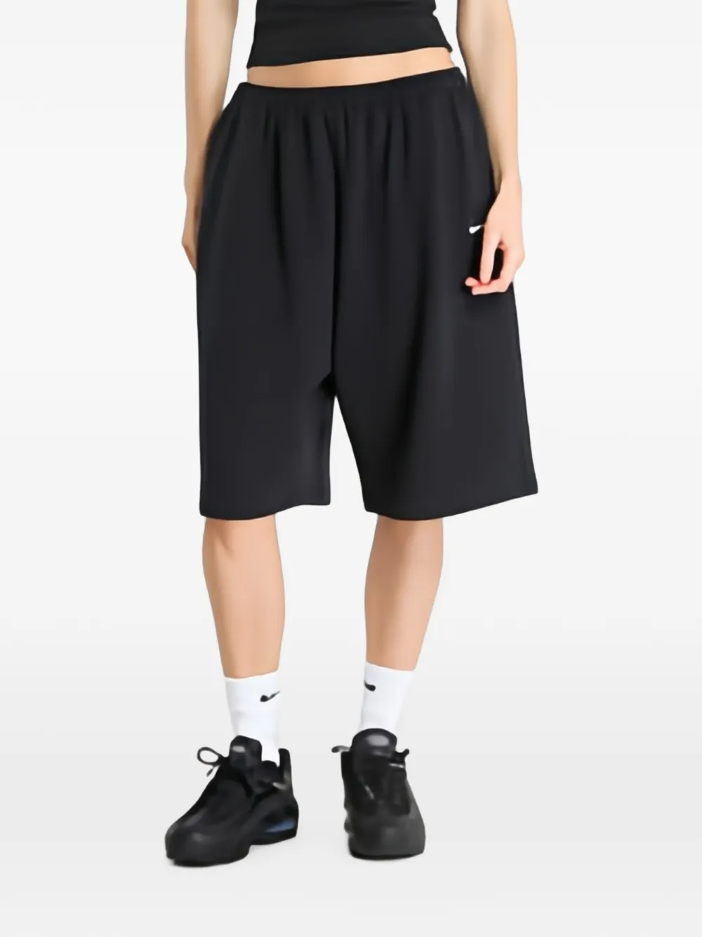Nike logo-embroidered shorts - Nero
