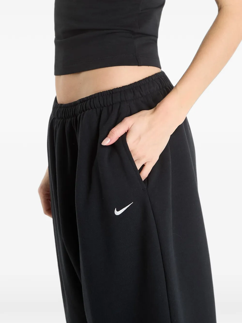 Nike Shorts met geborduurd logo Zwart