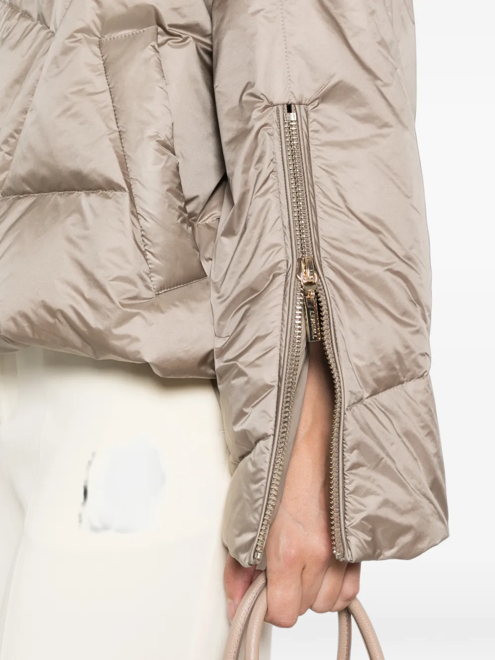 TWINSET quilted puffer coat Beige