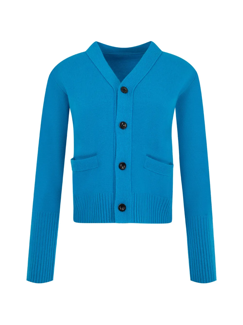 sacai ribbed-knit cardigan - Blu