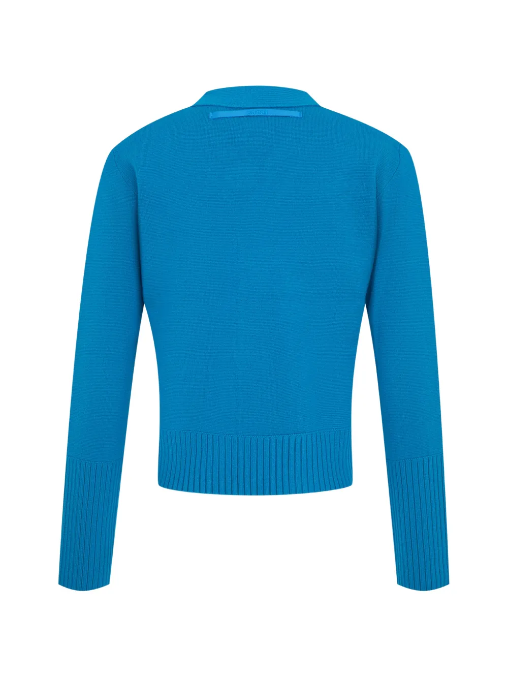 sacai Ribbed-knit Cardigan in Blue, view 2