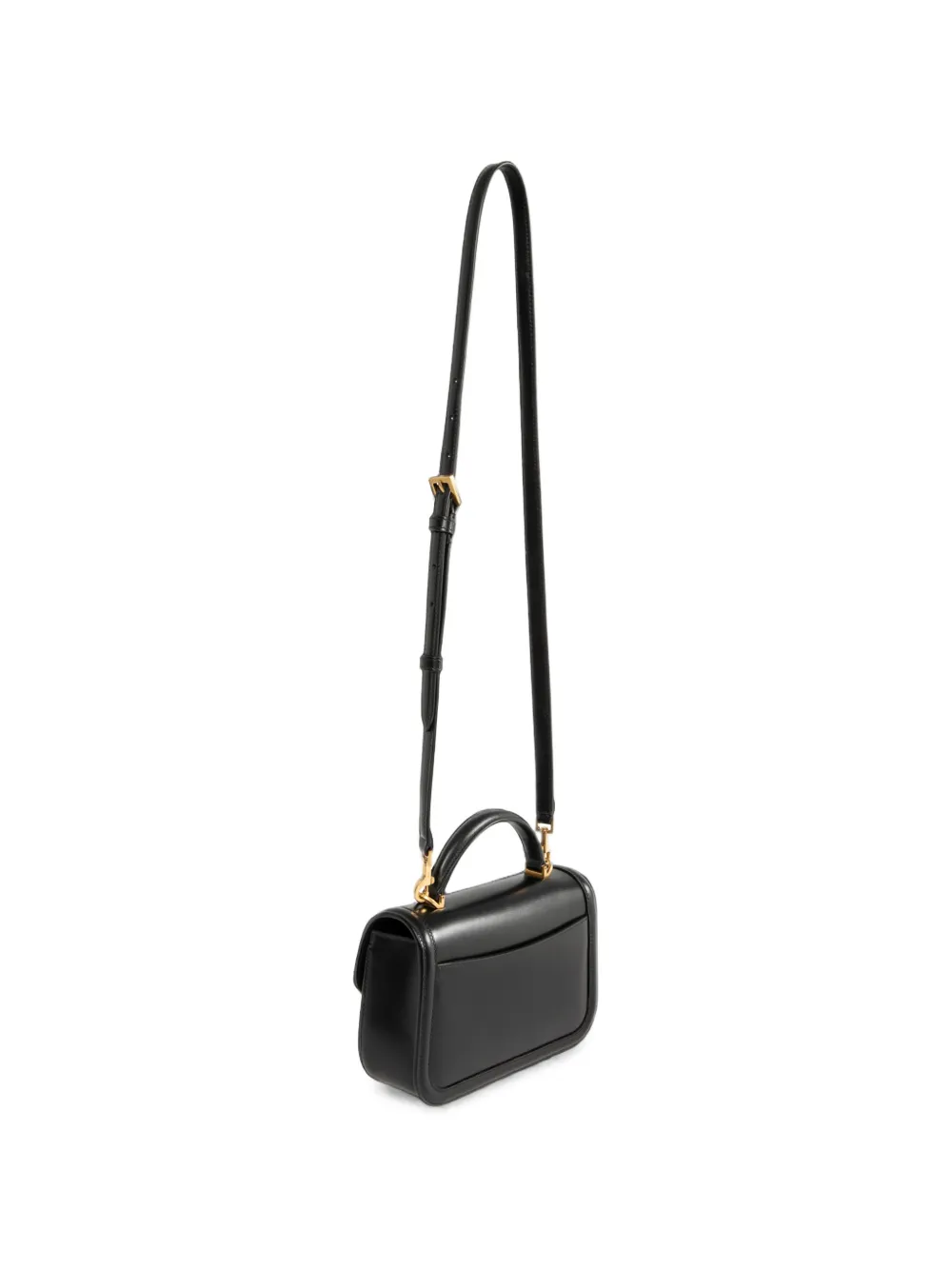 Saint Laurent Cassandre calf leather shoulder bag Zwart