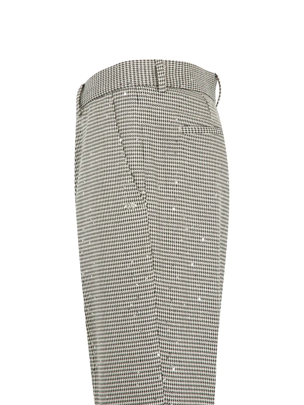 AMIRI Broek verfraaid met pailletten en pied-de-poule print Beige