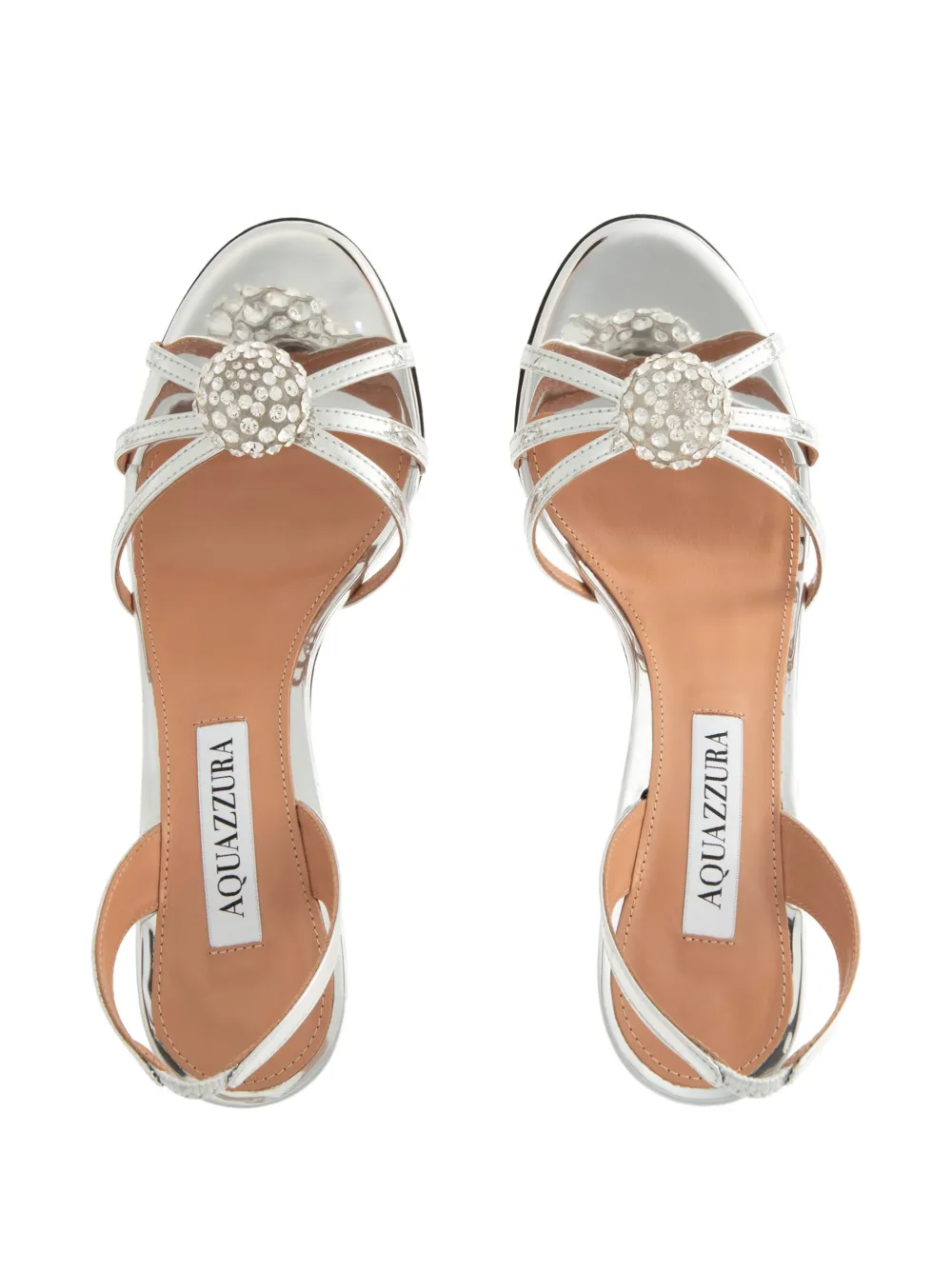 Aquazzura Crystal Bubble sandals Zilver