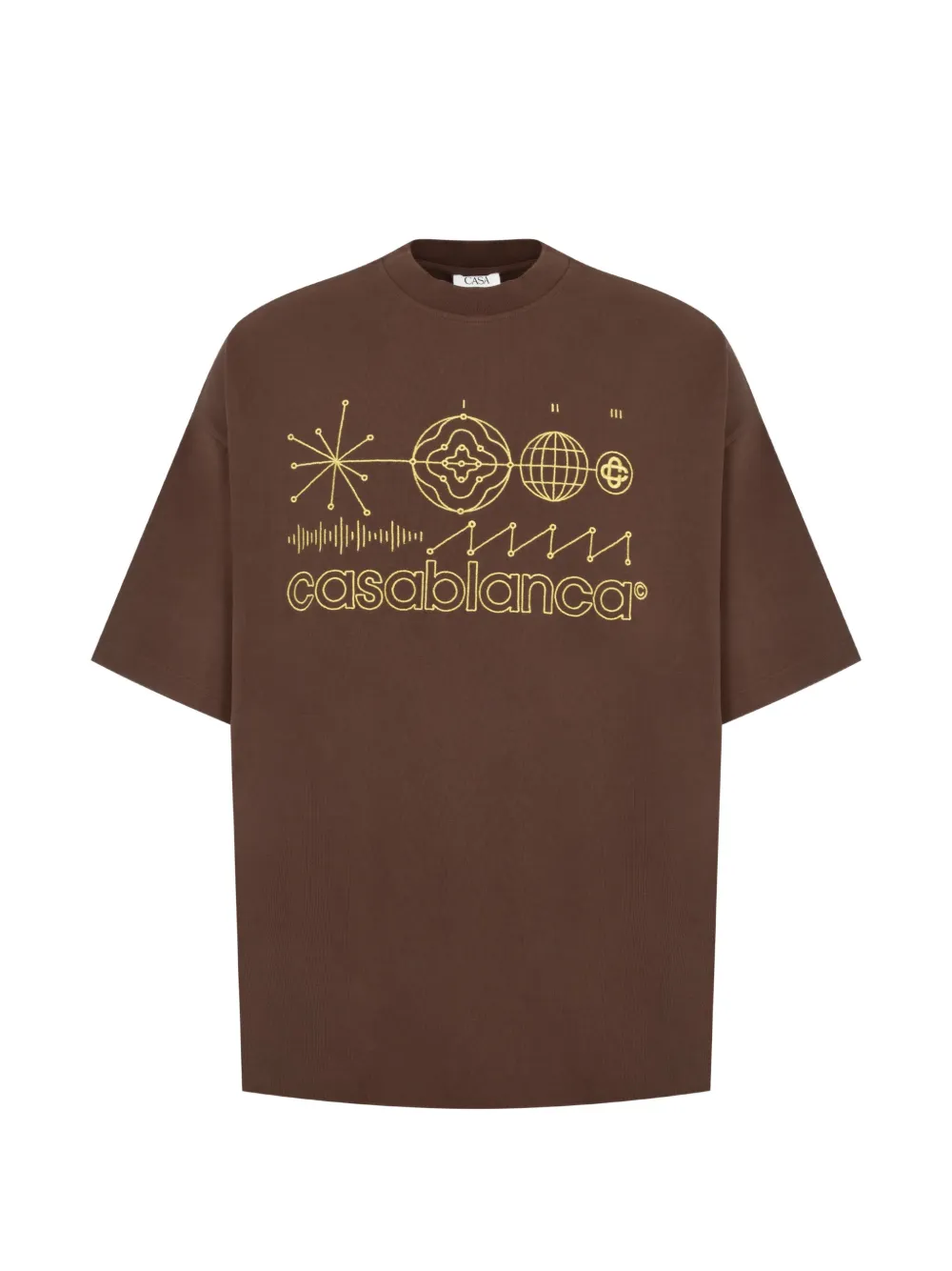 Casablanca graphic-print oversized T-shirt - Marrone