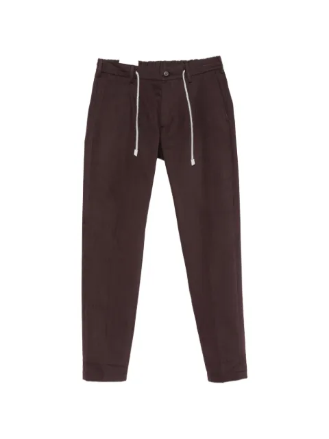Eleventy drawstring-fastening pleated trousers
