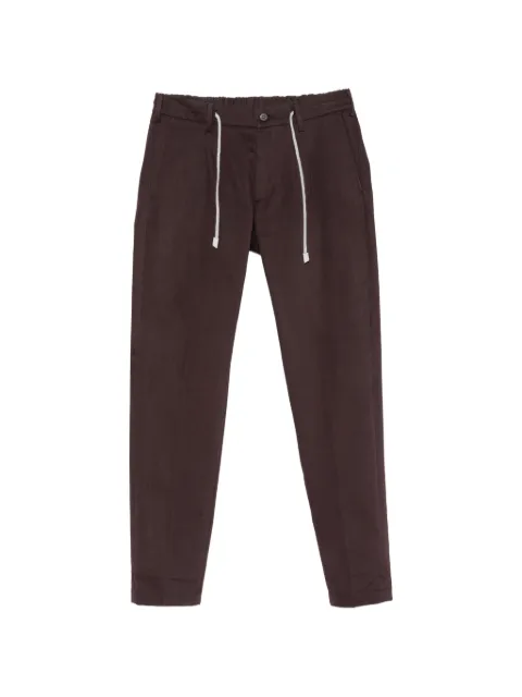 Eleventy drawstring-fastening pleated trousers
